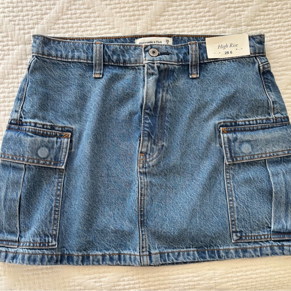 Abercrombie & Fitch Denim Mini Skirt with Pockets